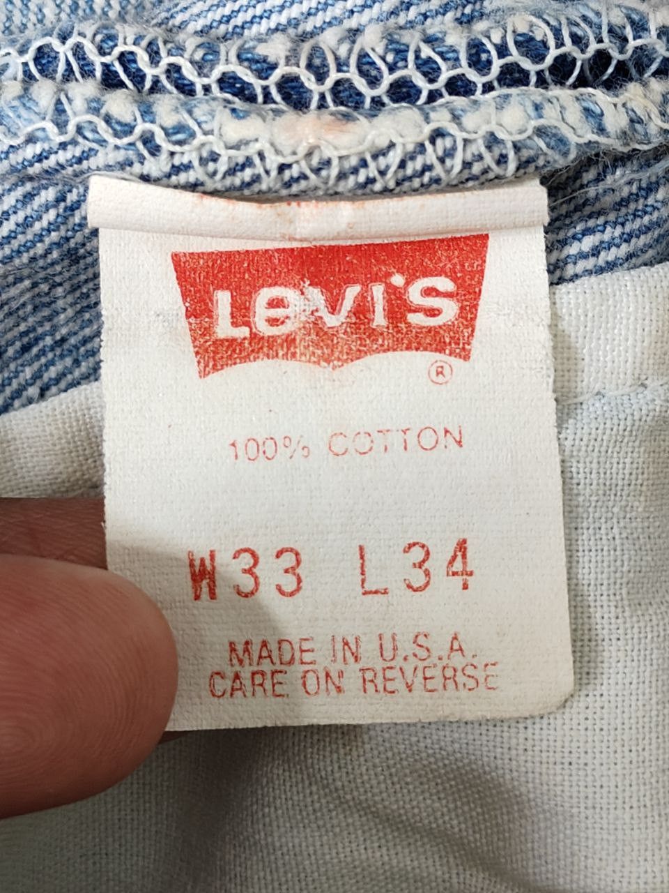 Levi's 90s Vintage Levi's 501 33x34 Lightwash Denim Size US 33 - 5 Thumbnail