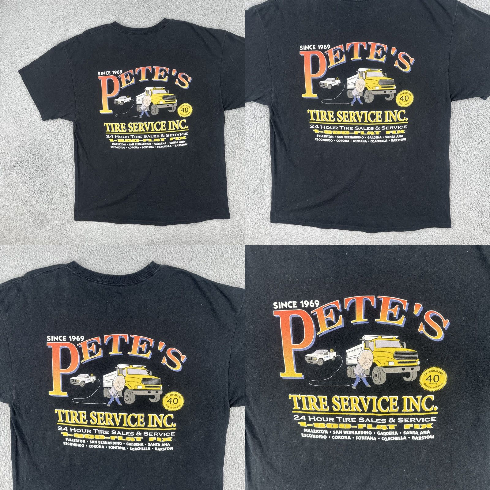 Hanes VINTAGE Hanes Beefy-T XL Black T Shirt Men California Pete’s Tire Service Coachella Escondido Size US XL / EU 56 / 4 - 9 Thumbnail