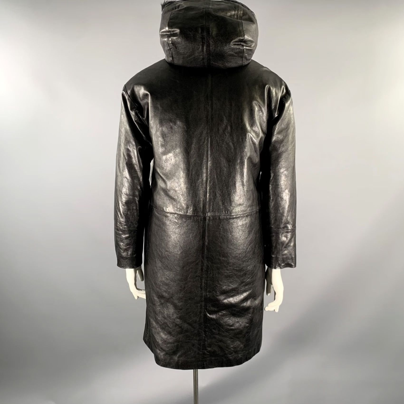 Helmut Lang HELMUT LANG Leather Trench Coat Black Size M Women Size M / US 6-8 / IT 42-44 - 3 Thumbnail
