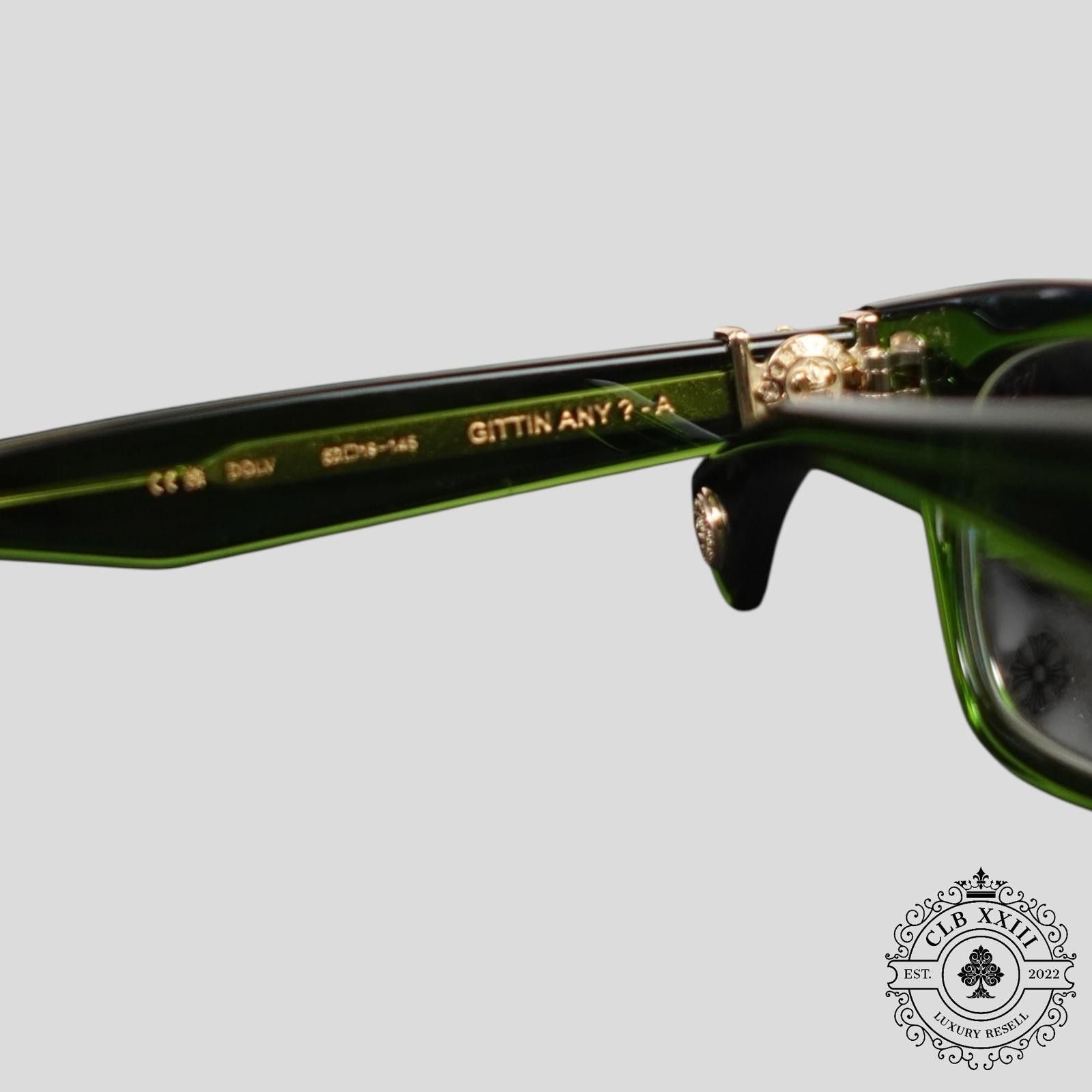 Chrome Hearts Chrome Hearts Gittin Any? Glasses in Green Size ONE SIZE - 4 Thumbnail