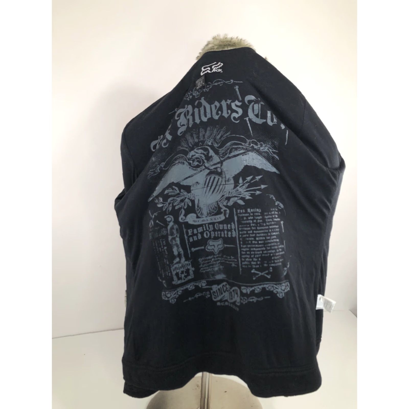 Fox Racing FOX RACING RIDERS CO. Womens Jacket M BLACK Faux Fur Collar Size M / US 6-8 / IT 42-44 - 7 Thumbnail