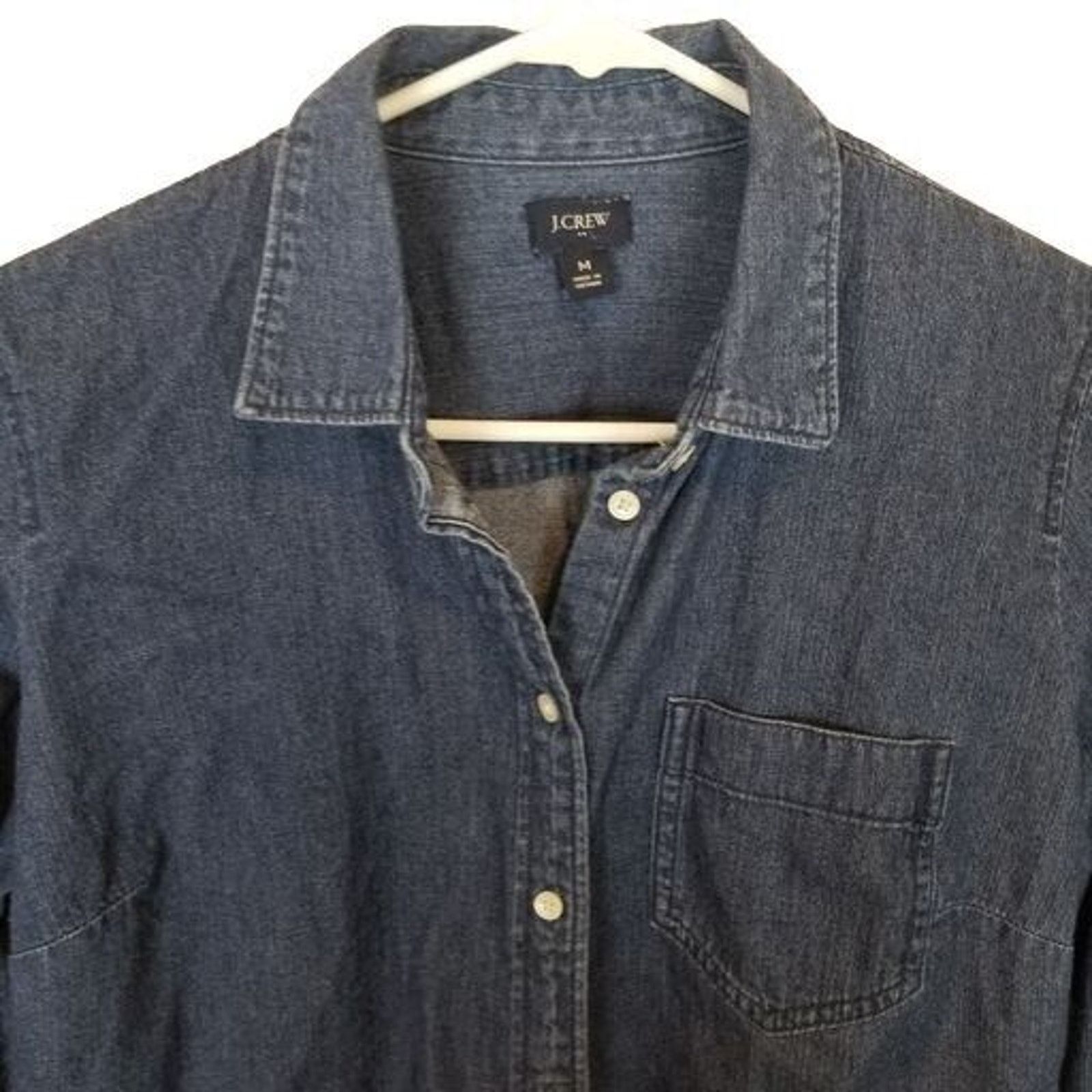 J.Crew J. Crew Womens Denim Shirt Size M Classic Heritage Preppy Size M / US 6-8 / IT 42-44 - 2 Thumbnail