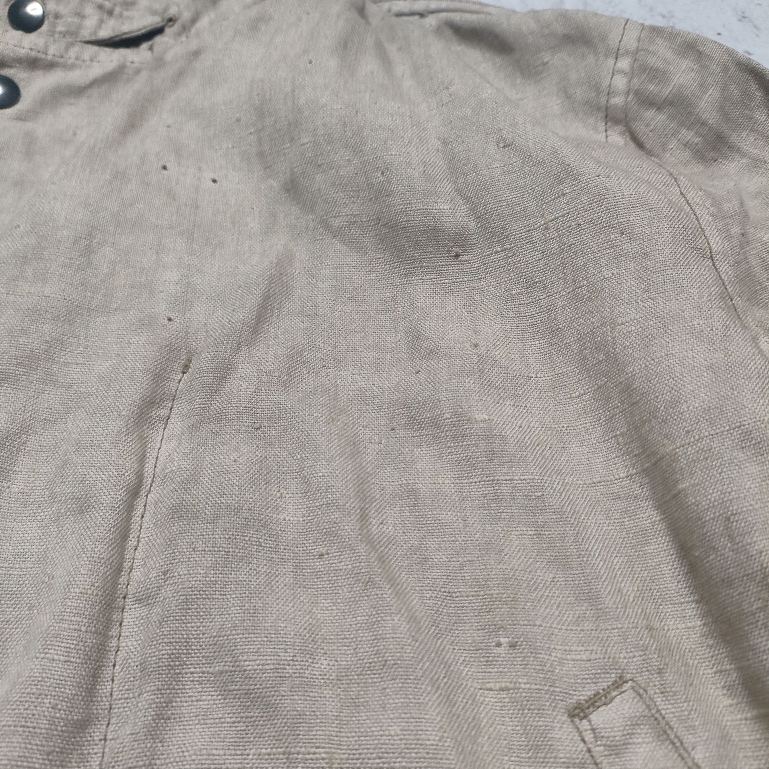 Emporio Armani Emporio armani vintage painted asymetrical linen jacket Size US L / EU 52-54 / 3 - 10 Thumbnail