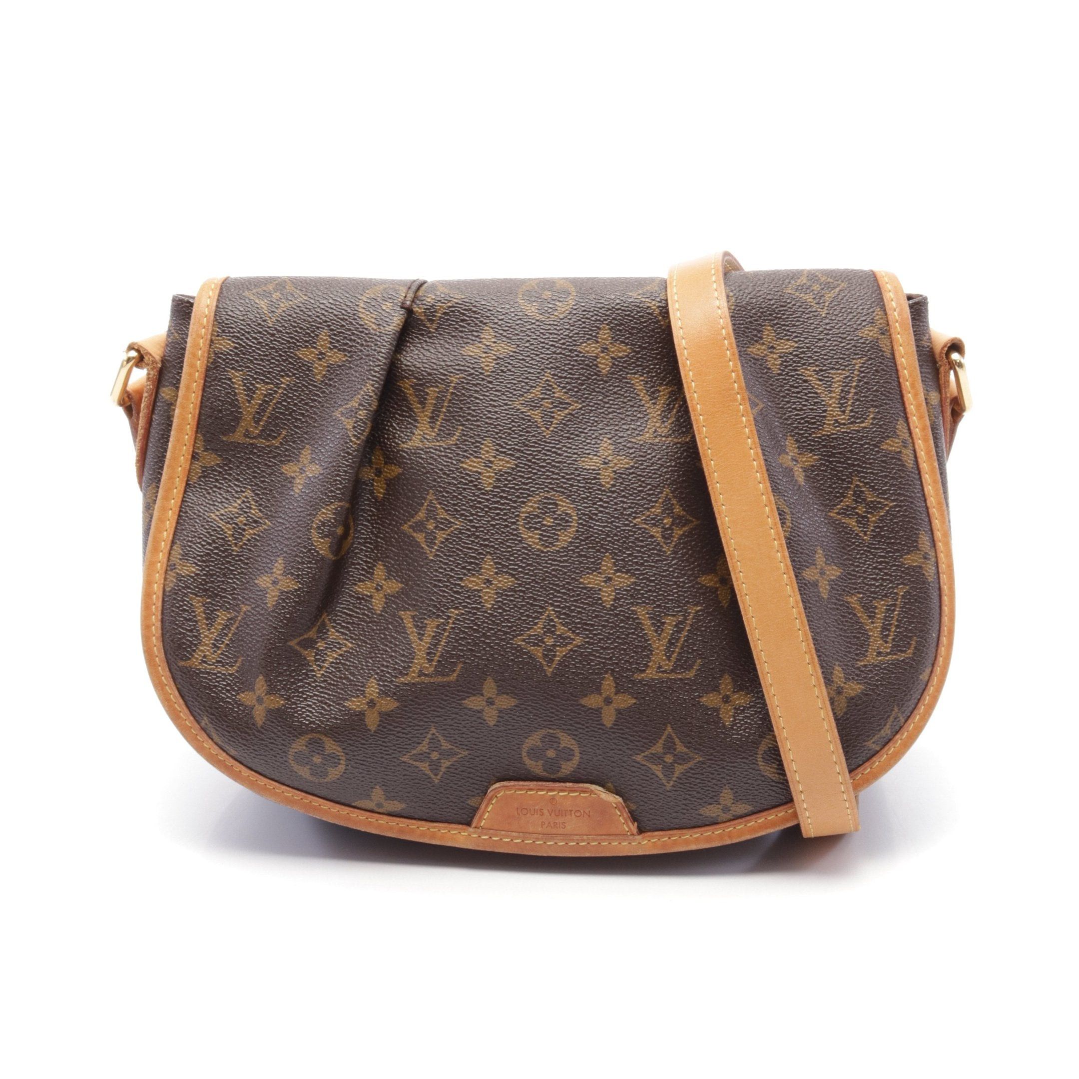 Louis Vuitton Louis Vuitton Menilmontant Pm Monogram Shoulder Bag Leather Brown Size ONE SIZE - 1 Thumbnail