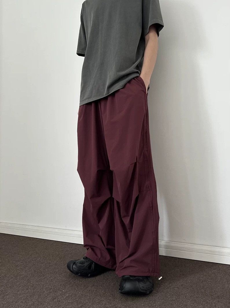 Japanese Brand × Vintage Retro y2k fashion cleanfit ruched pleated baggy pants Size US 34 / EU 50 - 5 Thumbnail
