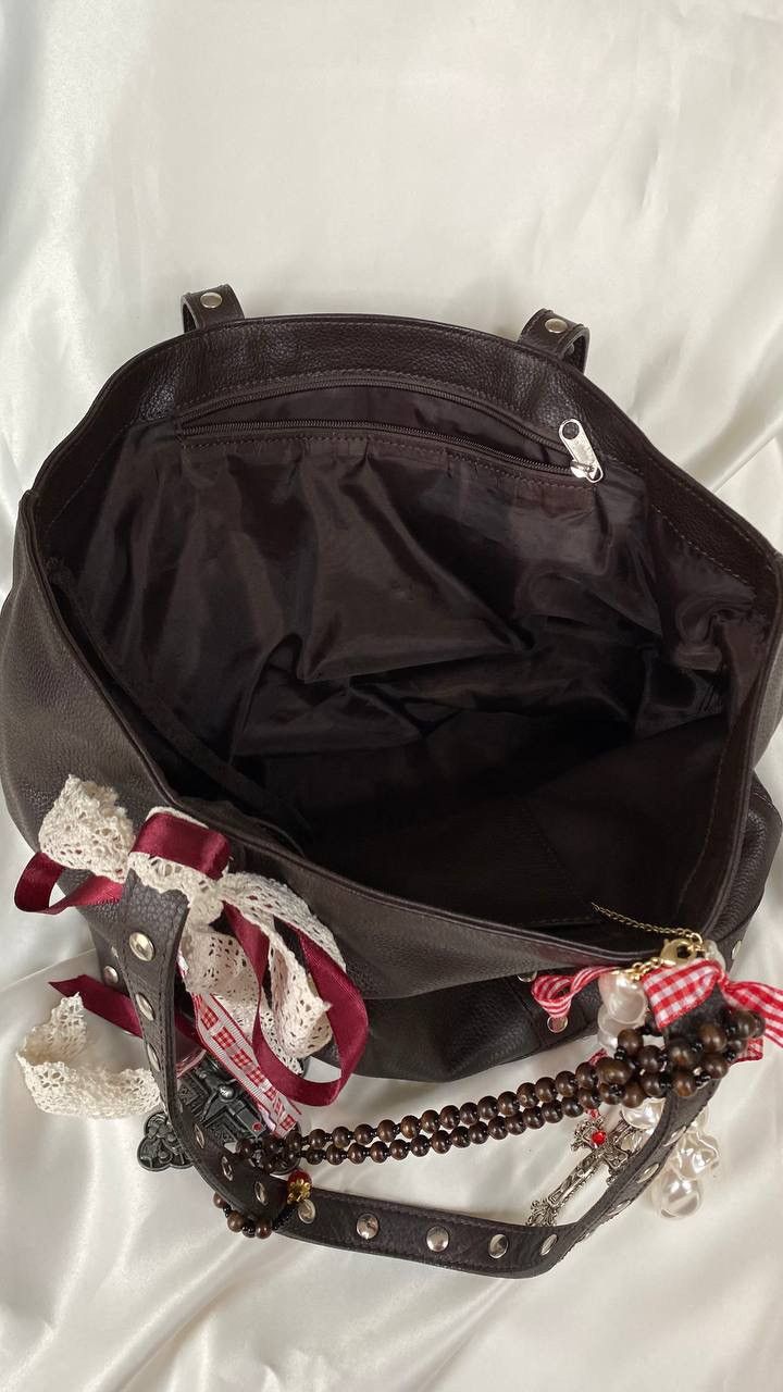 Vintage Vintage leather brown tote bag Size ONE SIZE - 4 Thumbnail