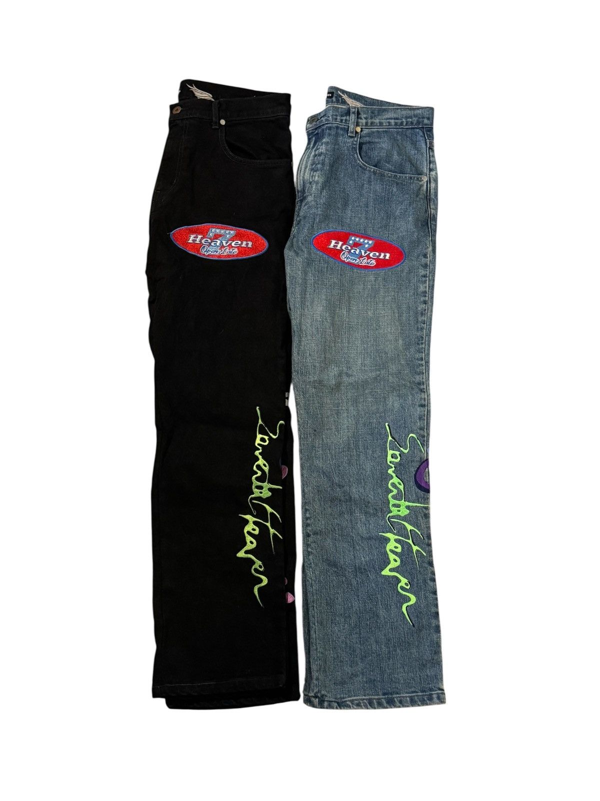 Seventh Heaven [FINAL DROP] Seventh Heaven SS19 Black & Blue Denim Jeans Size US 32 / EU 48 - 3 Thumbnail