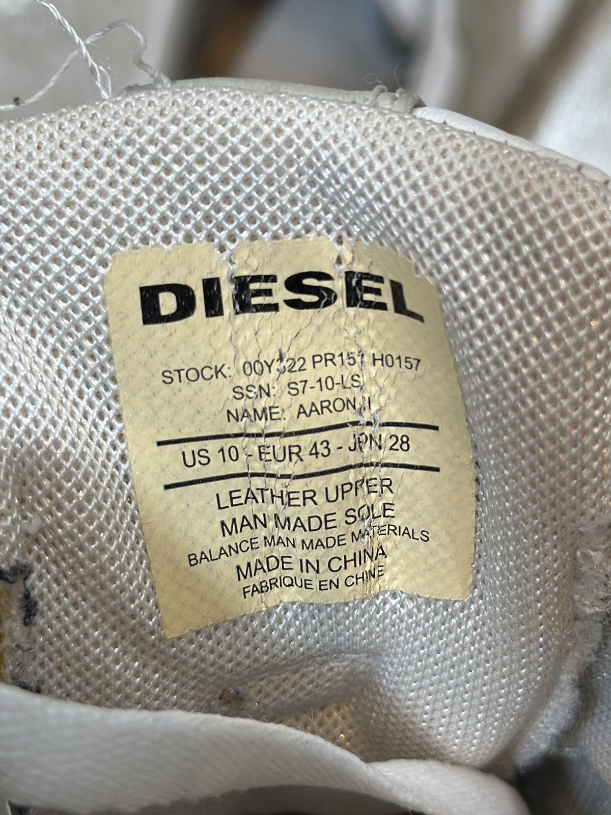 Diesel (SS07) AARON II LOW TOP Size US 10 / EU 43 - 12 Thumbnail