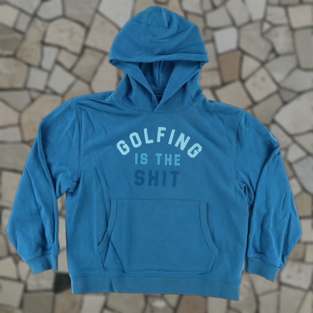 G/FORE VINTAGE G/Fore Hoodie Shirt Mens M Blue Golfing is the S*** Solid Long Sleeve Hoodie Mens M Blue Size US M / EU 48-50 / 2 - 1 Thumbnail