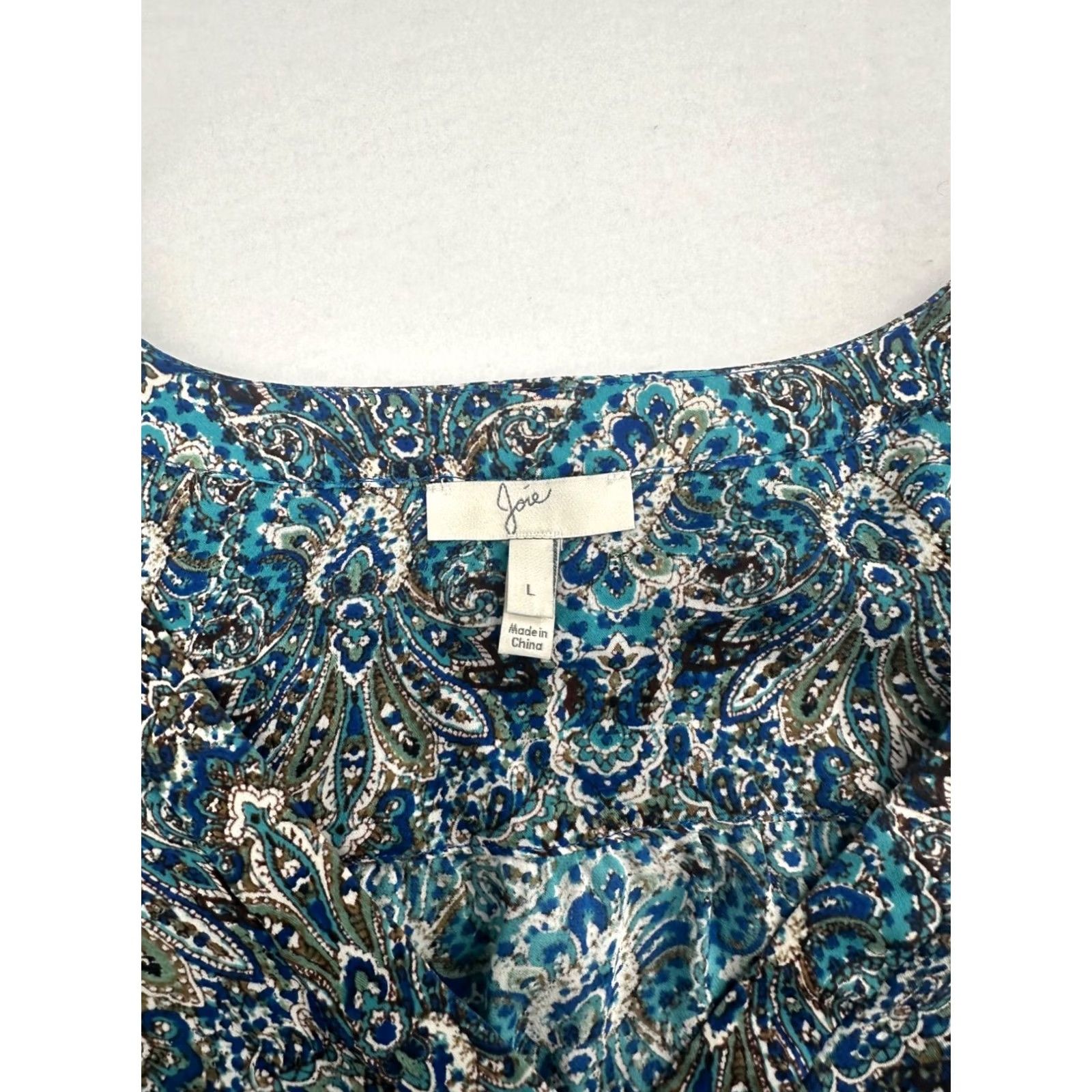Joie JOIE Silk Blouse Paisley Print Blue Size L Womens Size L / US 10 / IT 46 - 2 Thumbnail