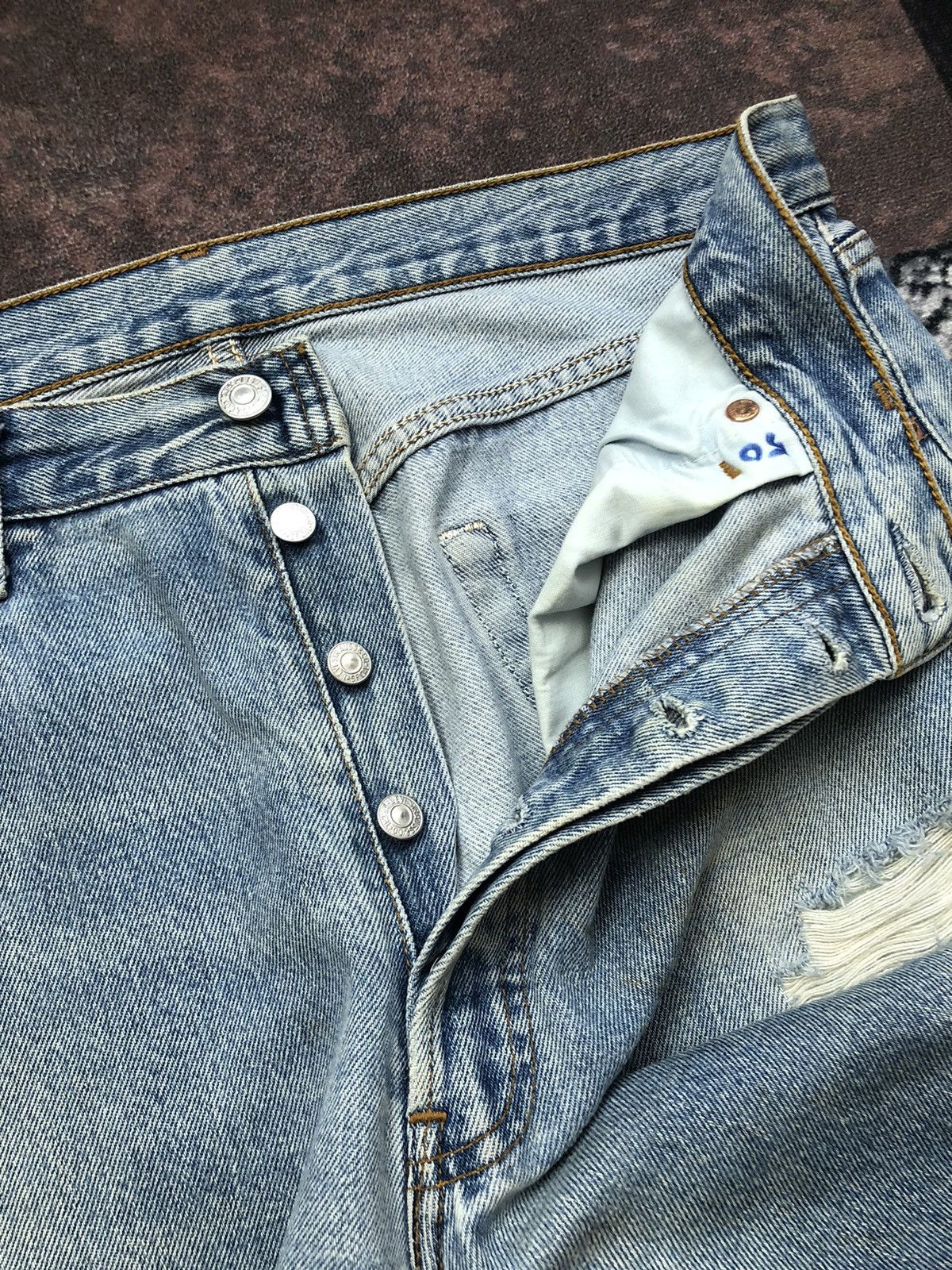 Levi's Vintage Levi's 501 Ripped/Distressed Baggy Jeans Size US 34 / EU 50 - 9 Thumbnail