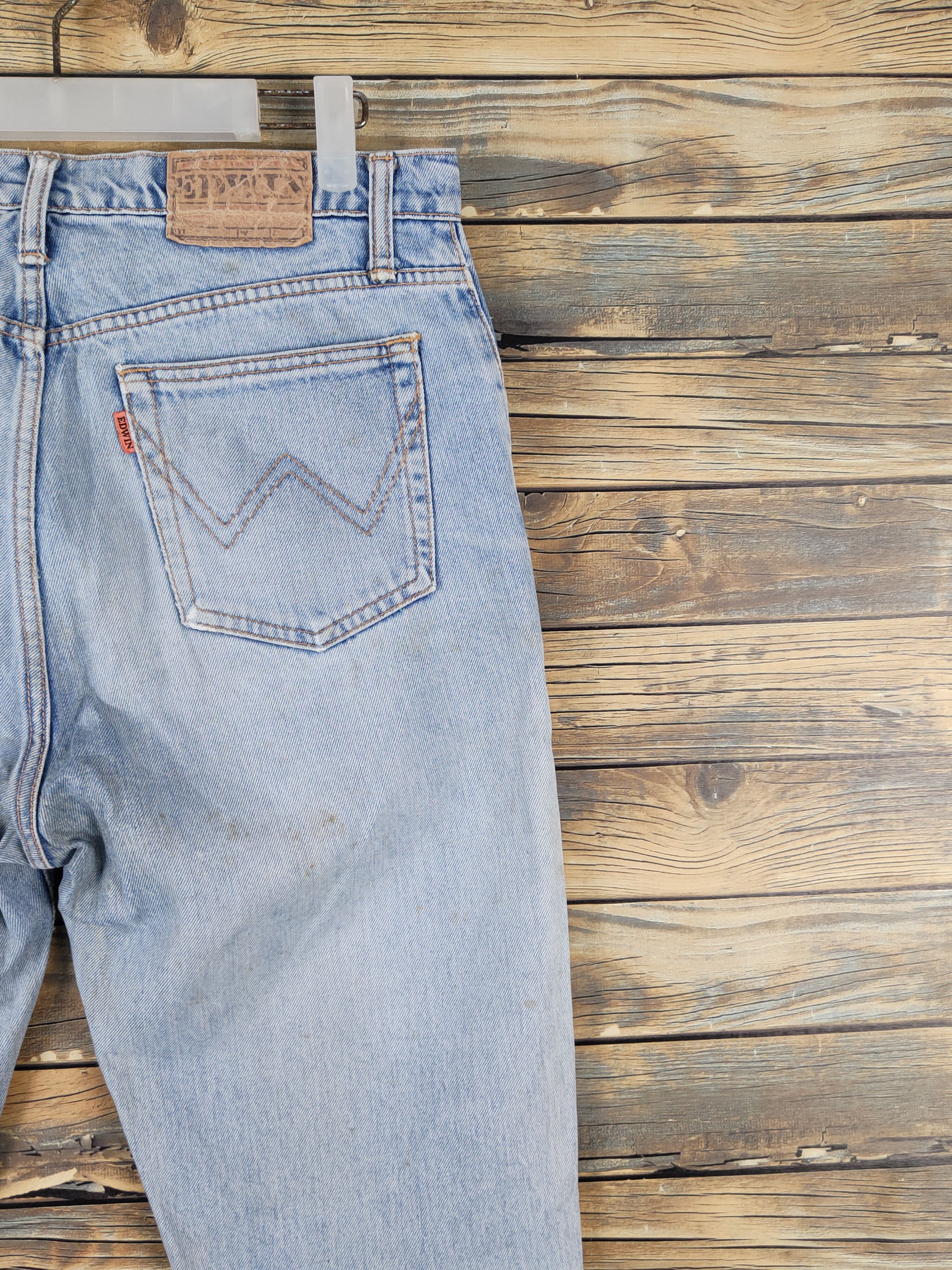 Edwin Edwin Light Blue Distressed Ripped denim Jeans #W1485 Size US 33 - 14 Thumbnail