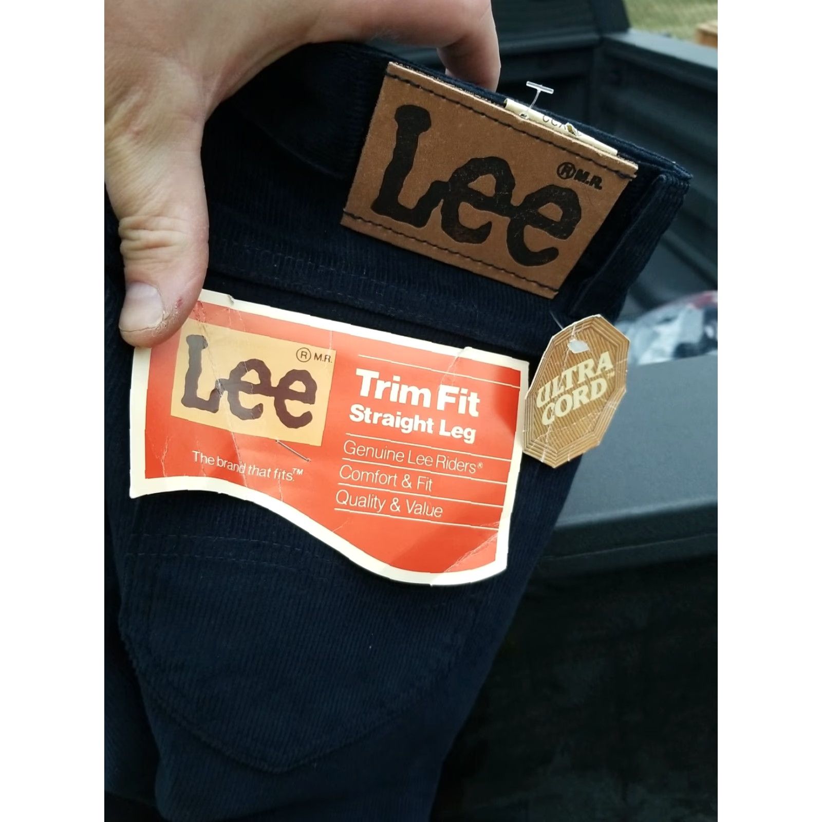 Lee VINTAGE Lee Ultra Cord Navy Corduroy Pants Trim Fit Straight 30x32 Mens Size US 30 / EU 46 - 5 Thumbnail