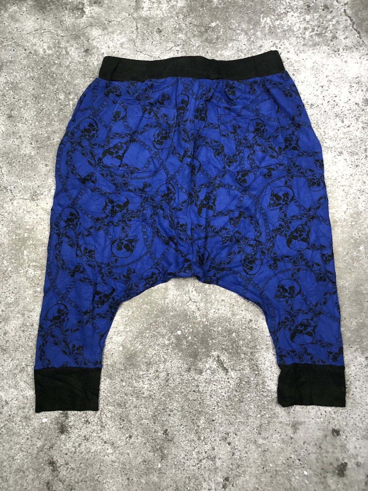 Japanese Brand Vida Roseo Cropped Y2K Skull Print Pants Size US 30 / EU 46 - 4 Thumbnail