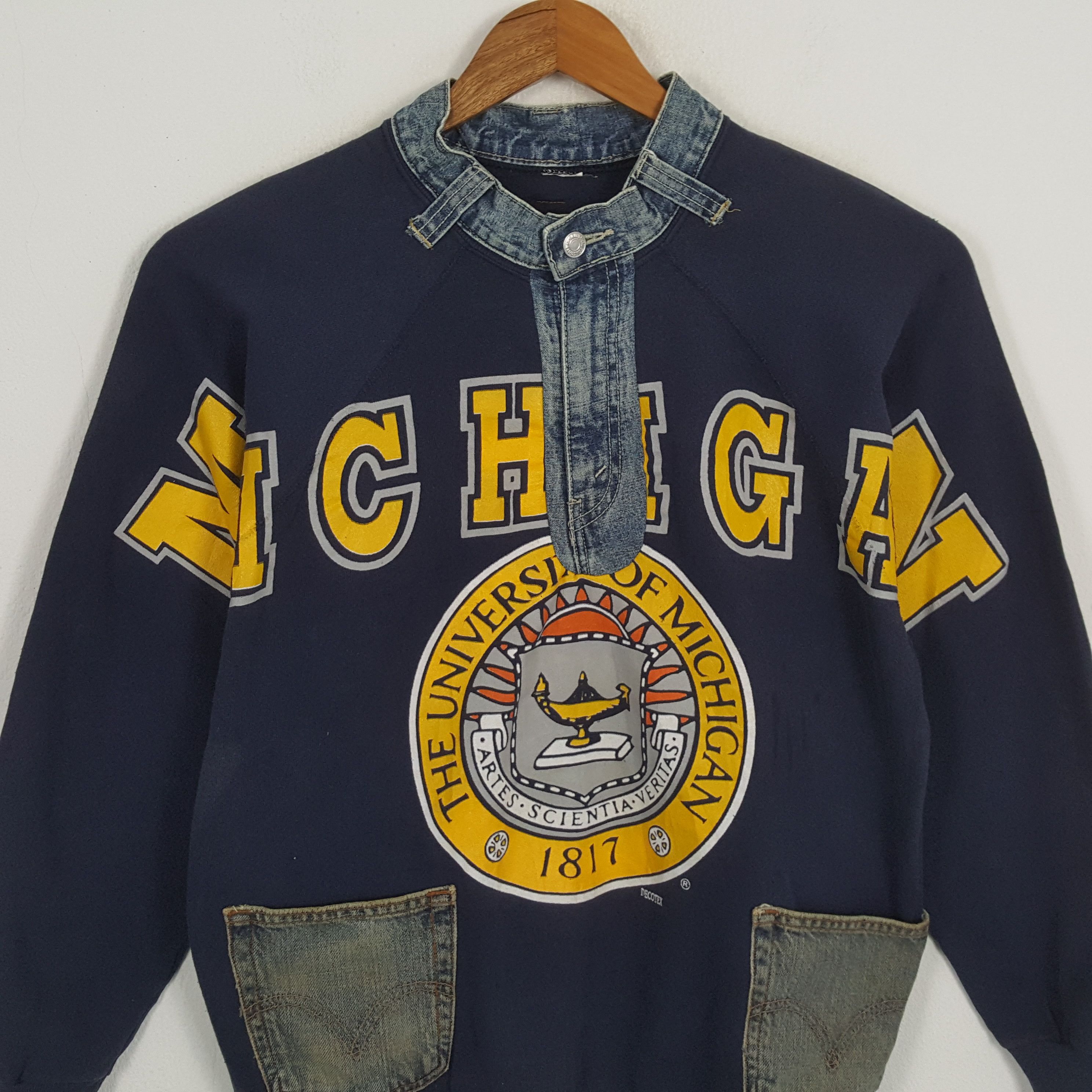 Vintage Vintage UNIVERSITY OF MICHIGAN Rare Design Custom Sweatshirt Size US L / EU 52-54 / 3 - 2 Thumbnail