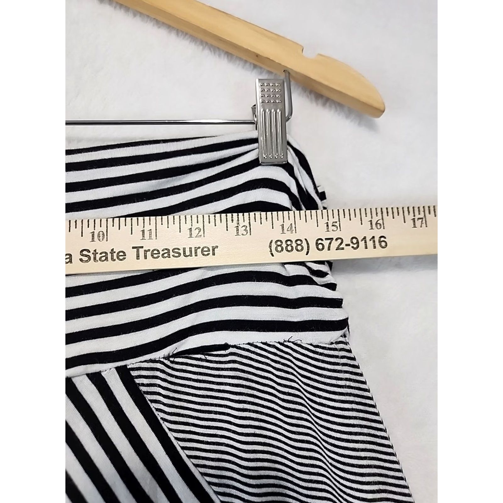 Vintage VINTAGE Vanity Black White Stripe Womens L Maxi Skirt A-Line Comfort Stretch Vintage Y2K Size 36" / US 14 / IT 50 - 5 Thumbnail