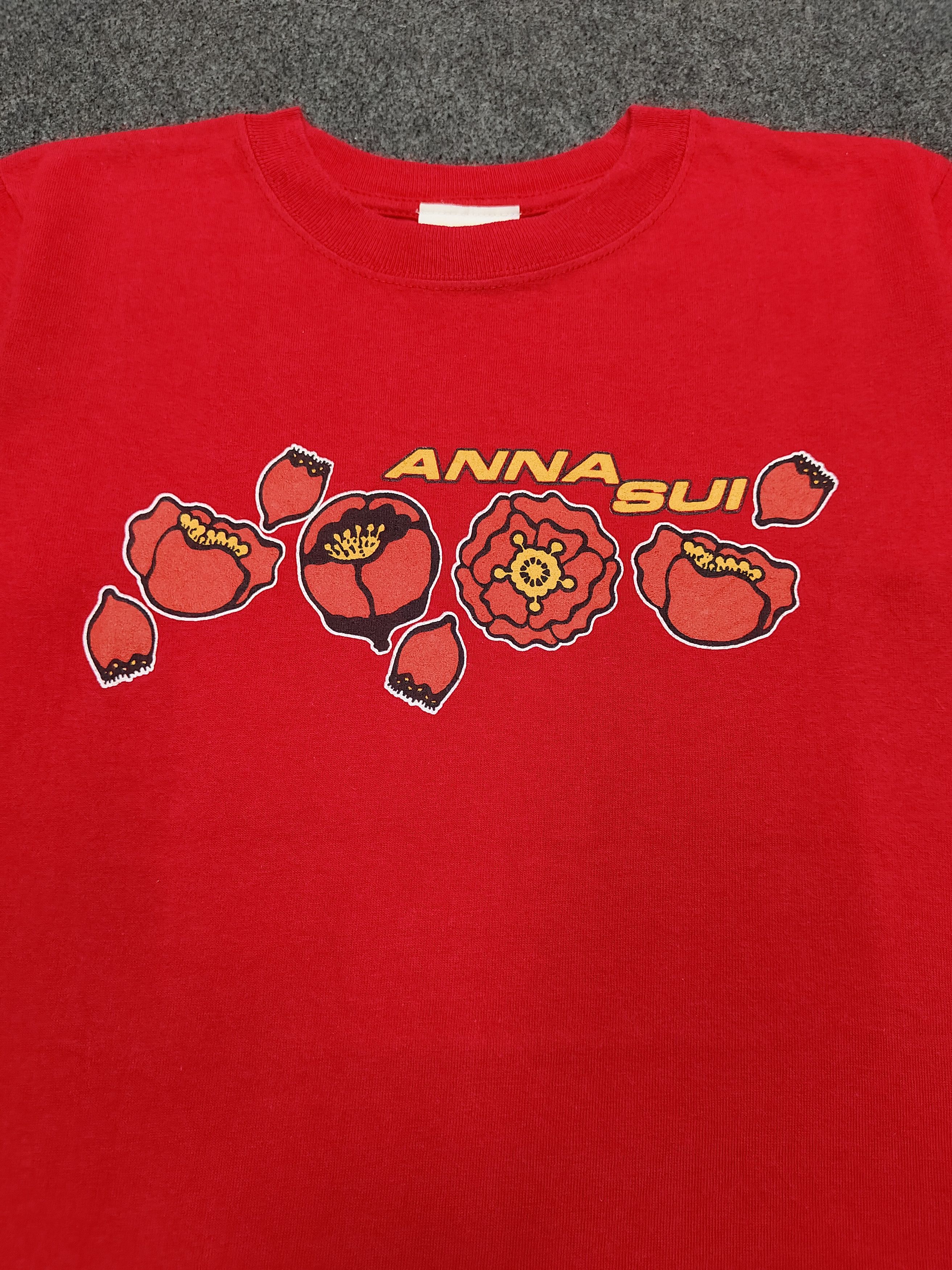 Anna Sui DOPE🔥Vtg Anna Sui Floral Graphic Y2K Style Tshirt Size M / US 6-8 / IT 42-44 - 2 Thumbnail