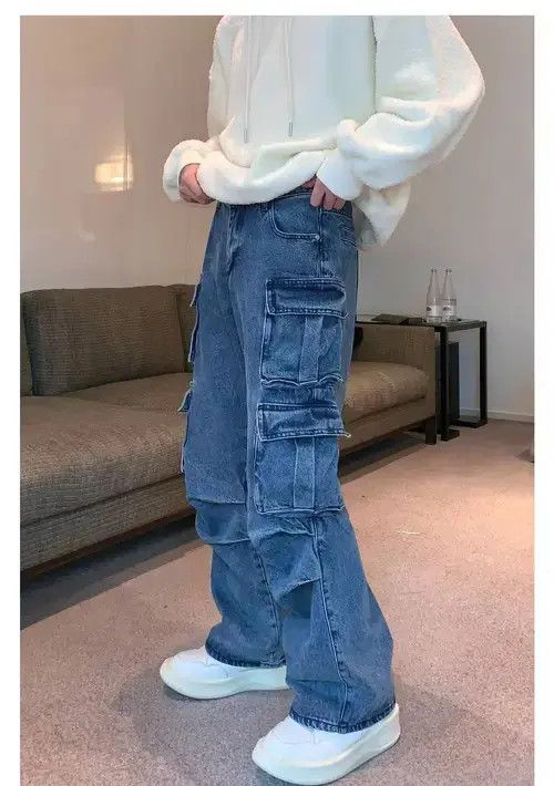 Designer × Homemade × Hypebeast Bag faded pleated baggy flared cargo pants Size US 32 / EU 48 - 3 Thumbnail