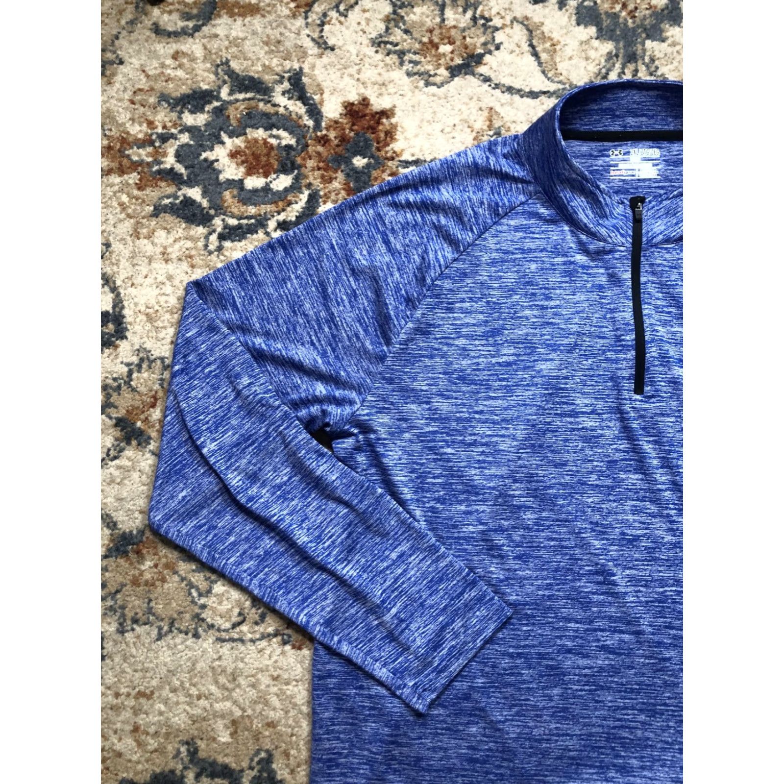 Under Armour Under Armour Pullover Mens 2XL HeatGear Quarter Zip Long Sleeve Shirt Blue Size US XXL / EU 58 / 5 - 3 Thumbnail