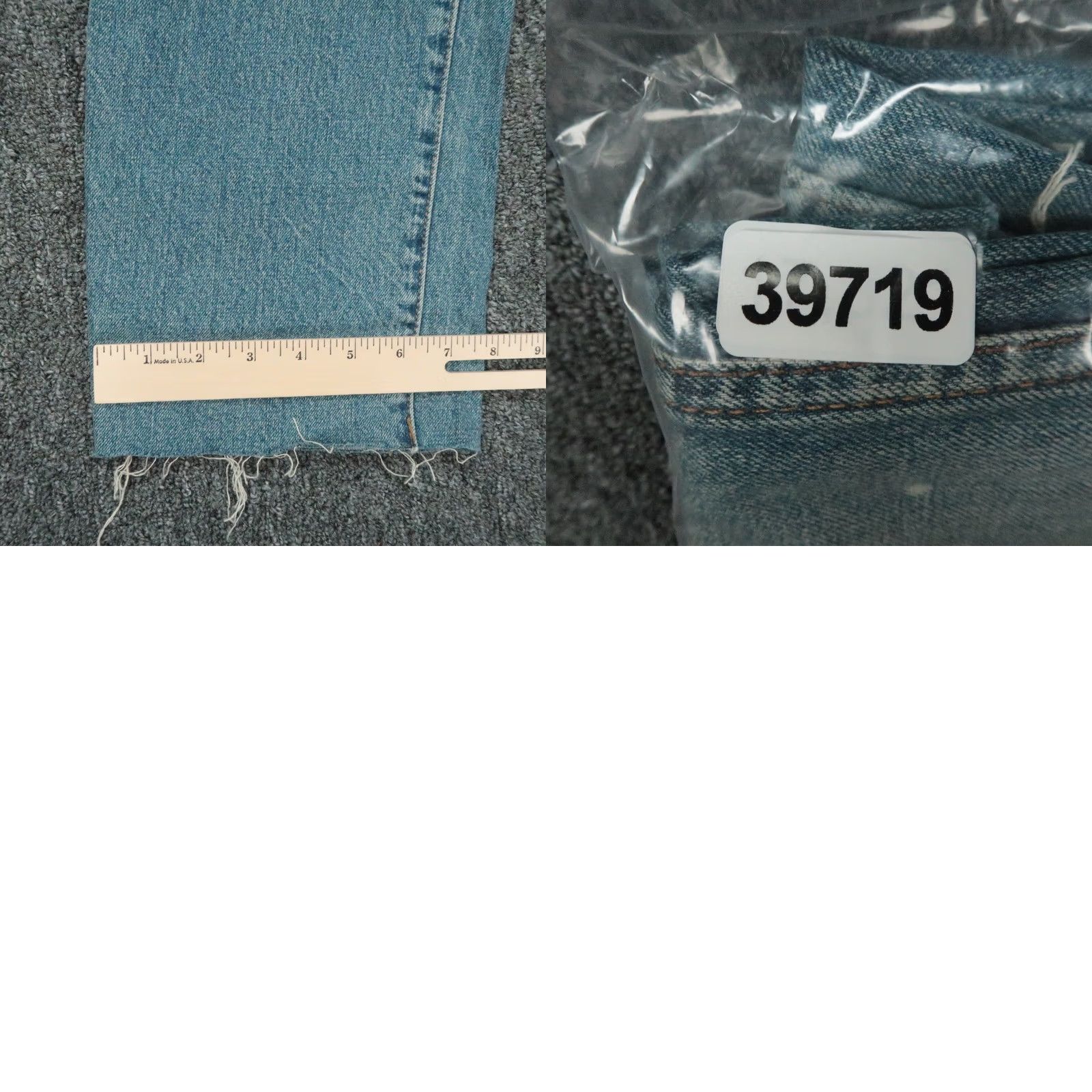 Lucky Brand Lucky Brand Jeans Mens 35x33 Slim Distressed Paint Splatter Blue Denim 5-Pocket Straight Zip Button Inseam 33 Vintage No Mens Size US 35 - 9 Thumbnail