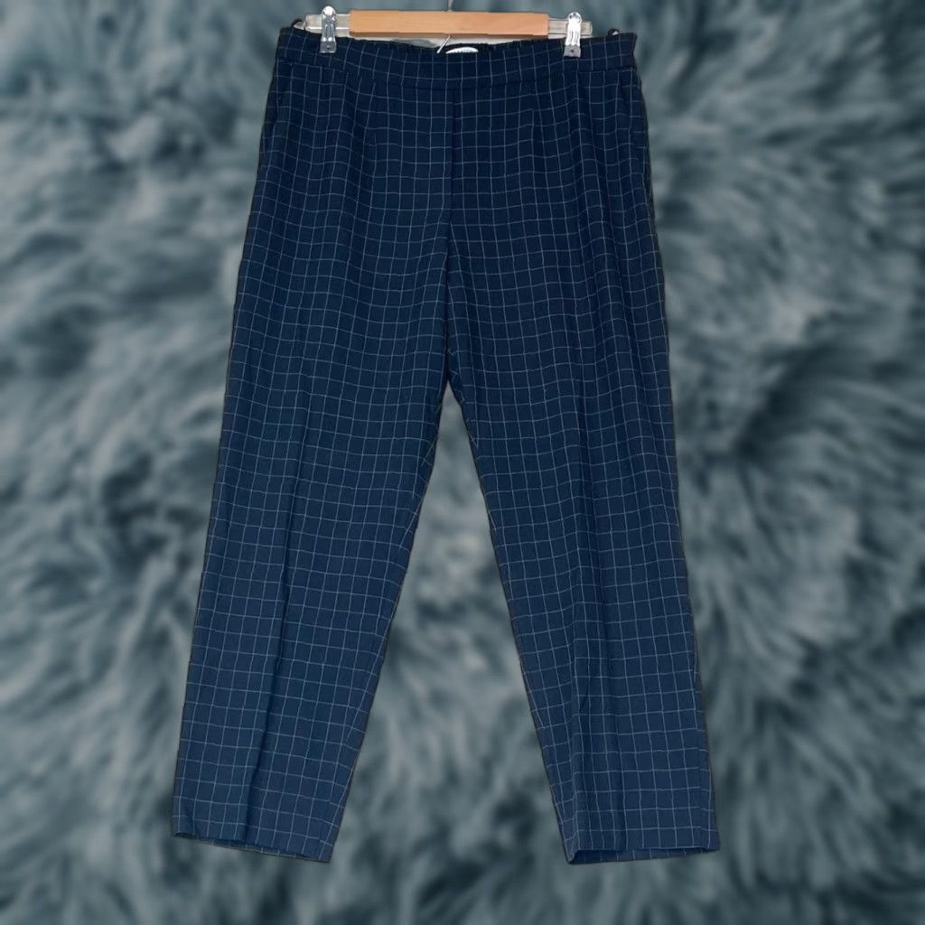 Vintage Babaton Womens Black Plaid Pull On Stretch Pants Size 12 Size 34" / US 12 / IT 48 - 1 Thumbnail