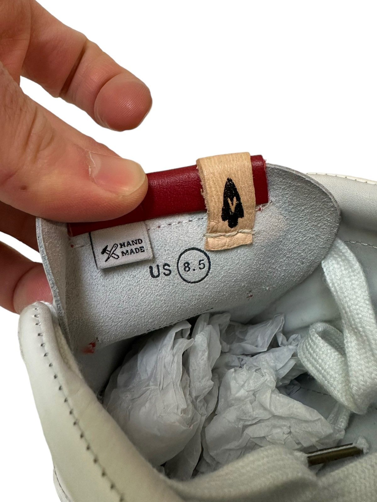 Visvim RARE Foley Folk Red White Leather Size US 8.5 / EU 41-42 - 5 Thumbnail