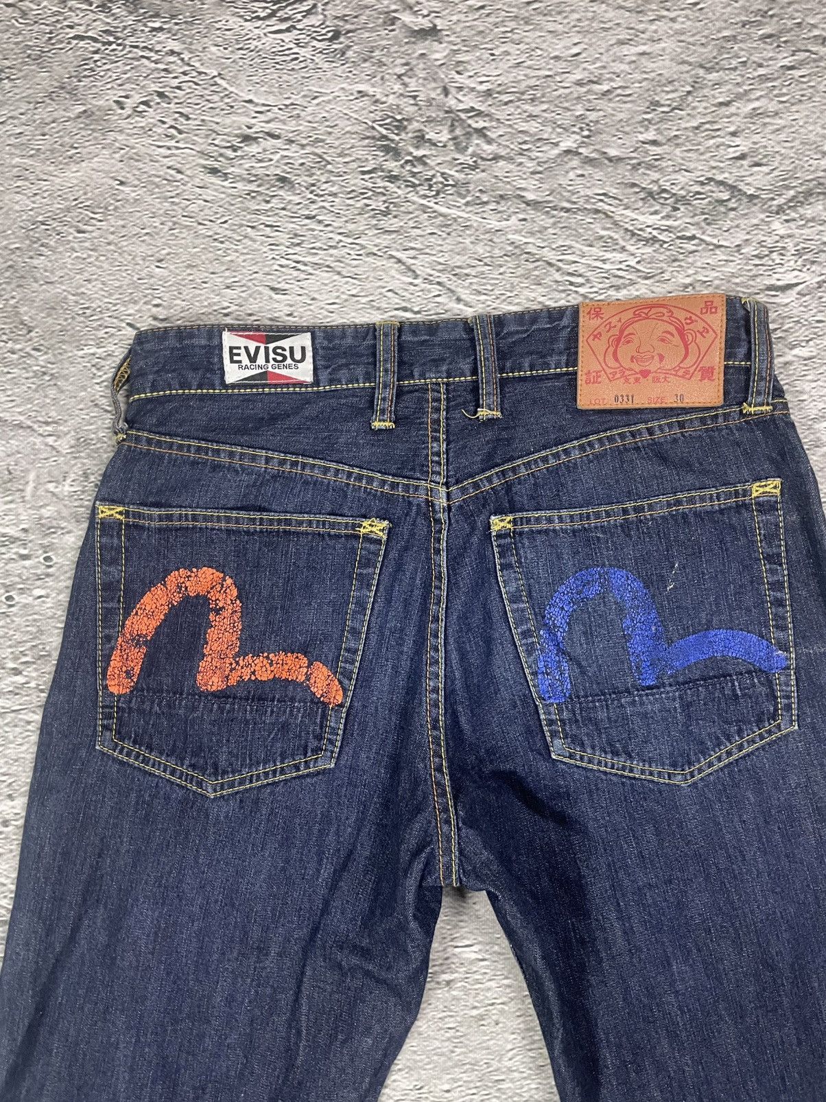 Evisu Evisu jeans vintage blue denim red racing genes double knee Size US 30 / EU 46 - 2 Thumbnail