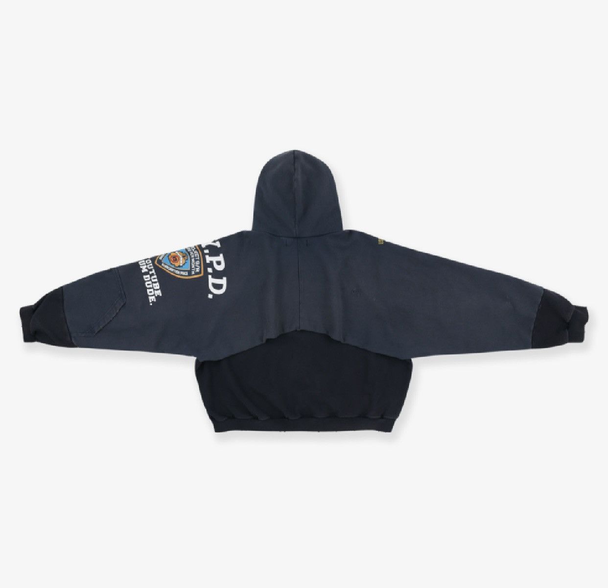 Project GR RECONSTRUCTED FOLDED HOODIE M Project GR Reconstructed