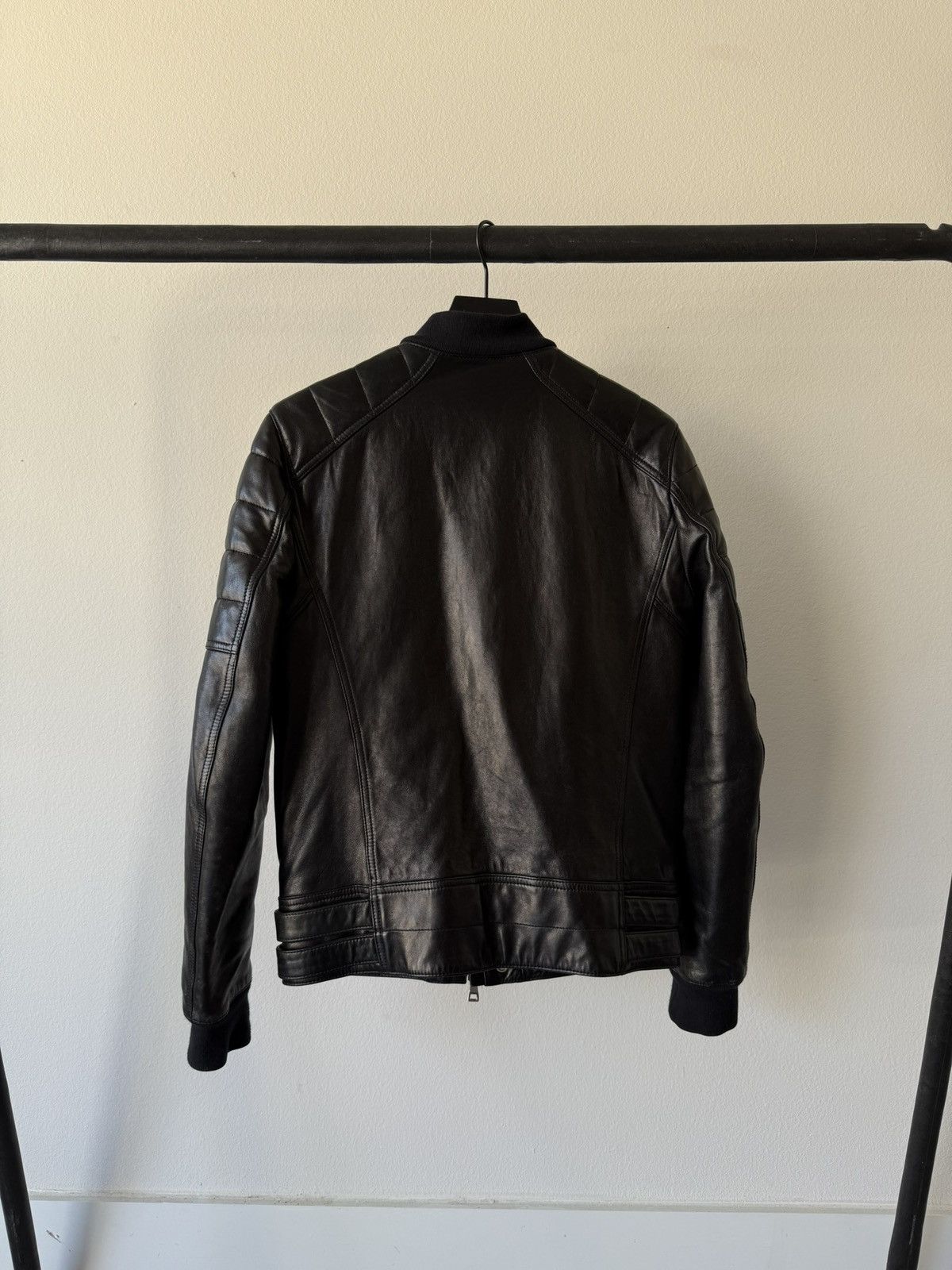 Balmain Balmain SS15 Lamb Leather Quilted Moto Jacket Size US M / EU 48-50 / 2 - 7 Thumbnail