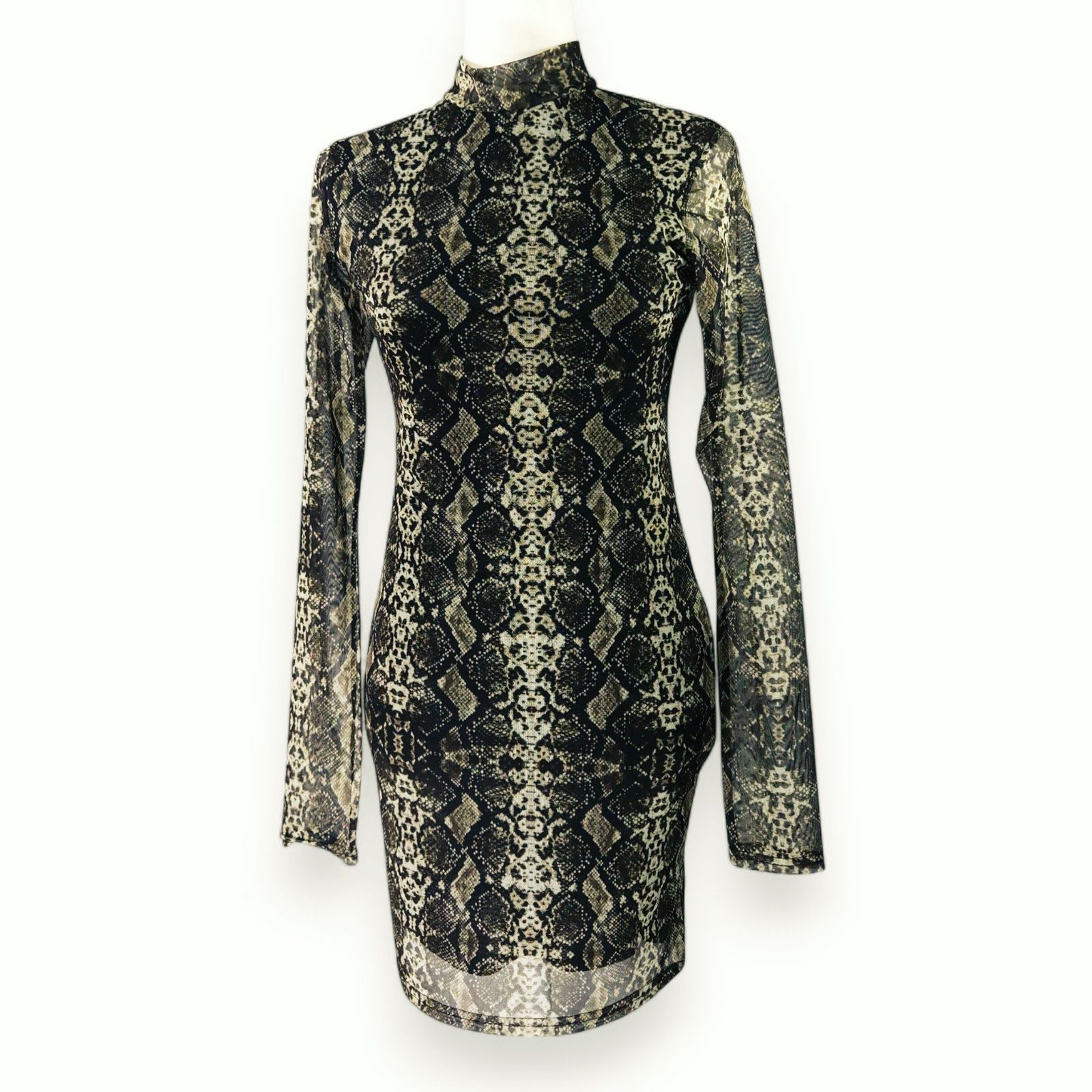 green mini dress long sleeve Harpor Satin Mini Dress – SIMKHAI main image 0