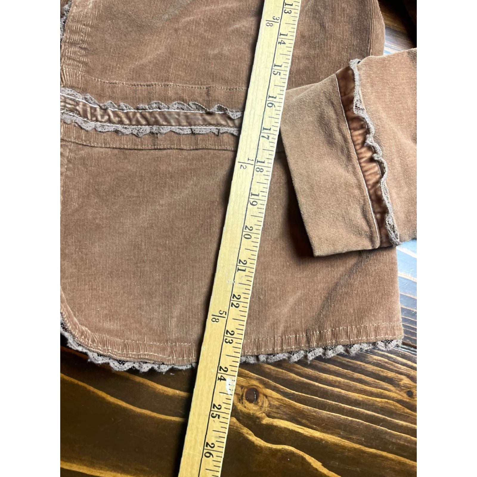 Vintage SEVERIA Jacket Womens Blazer, Corduroy, Brown, Open, 14/16, Mid-Length, Regular, Casual, Fall Winter Spring Summer, 14, N/A Size XL / US 12-14 / IT 48-50 - 6 Thumbnail