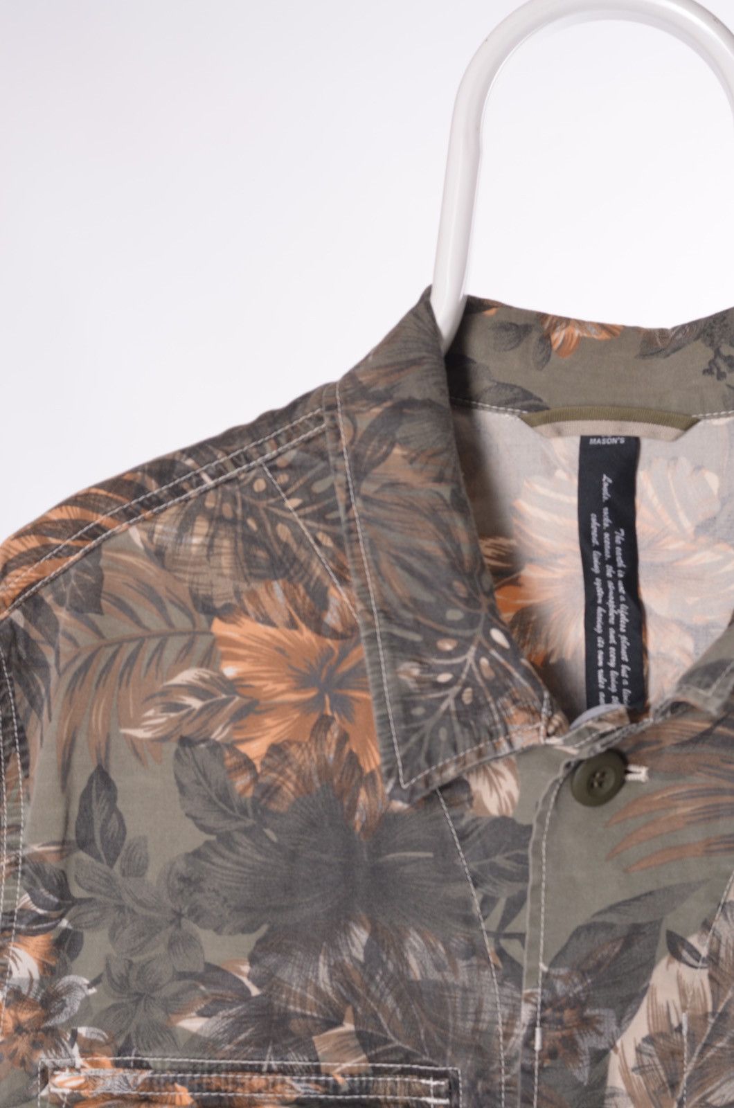 Mason's Mason’s cotton logo lightweight fly shirt jacket overshirt Size US M / EU 48-50 / 2 - 2 Thumbnail