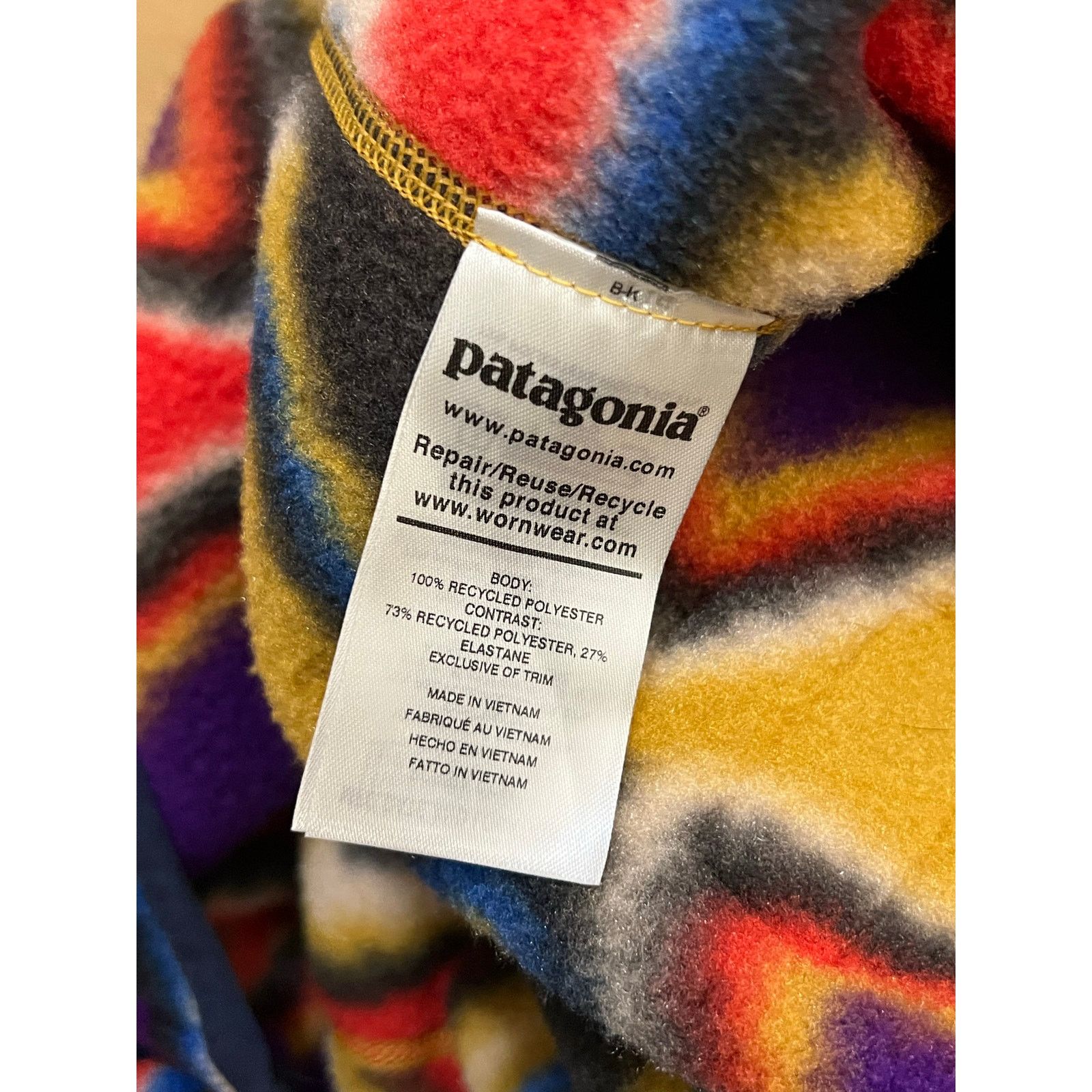 Patagonia Patagonia Synchilla Patched Jumpsuit Medium Aztec Print Size 28" / US 6 / IT 42 - 6 Thumbnail