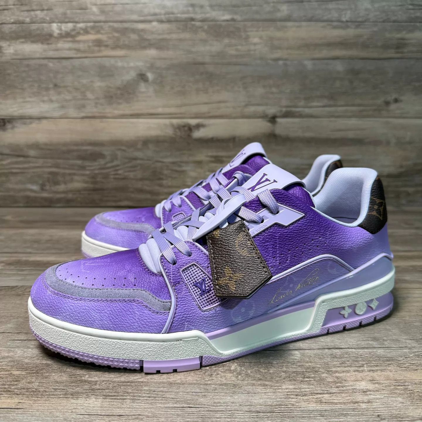 Louis Vuitton LV Trainer Purple Lavender Monogram UK8/EU42 97New Size US 9 / EU 42 - 1 Thumbnail
