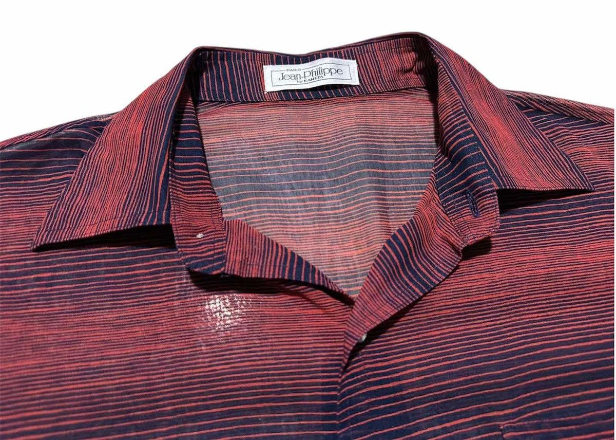 Japanese Brand 🔥Vintage Japanese Jean Phillipe Striped See Through Shirt Size US M / EU 48-50 / 2 - 3 Thumbnail