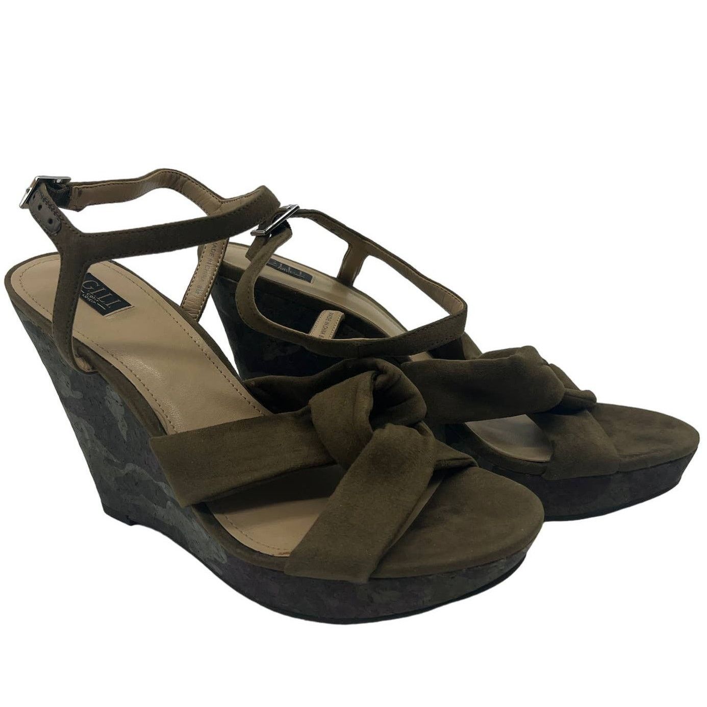 Other G.I.L.I. Knotted Front Wedge Ankle Strap Size 8 M Kahlie Size US 8 / IT 38 - 1 Thumbnail