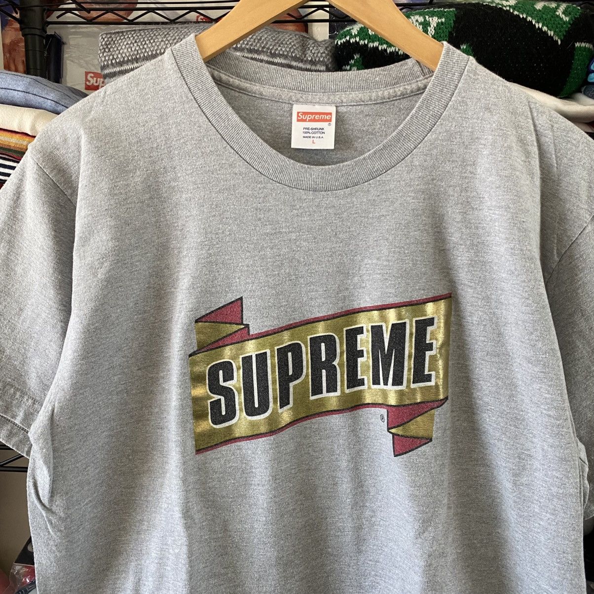 Supreme Supreme Wackies Banner Foil Logo T-Shirt Grey 2013 Vintage Size US L / EU 52-54 / 3 - 2 Thumbnail