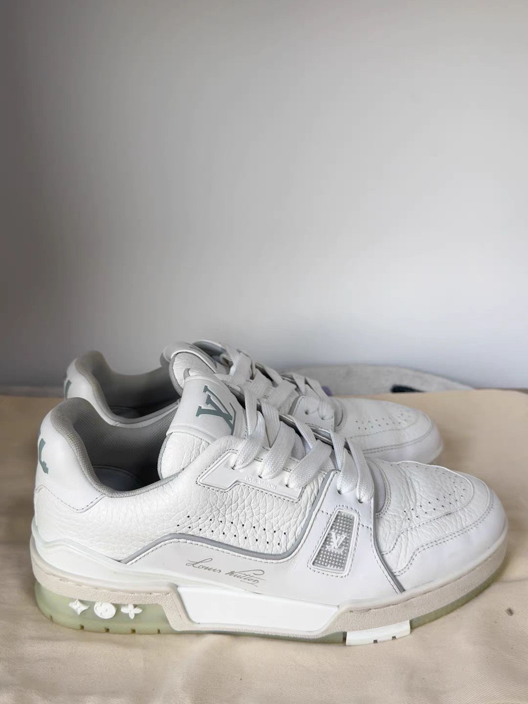 Louis Vuitton LOUIS VUITTON Trainer Leather Low-Top Fashion Sneakers K13 Size US 7 / IT 37 - 3 Thumbnail