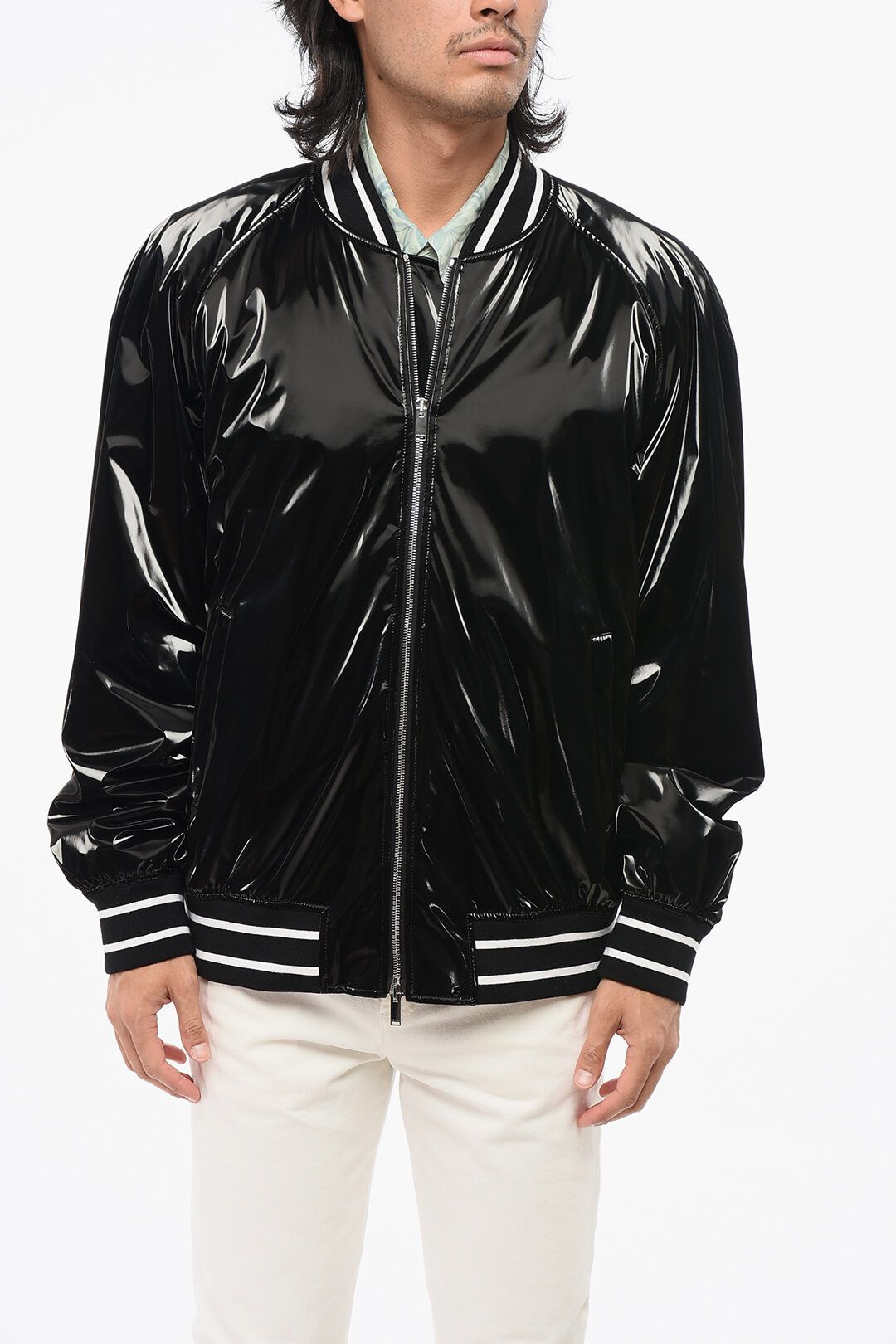 Alexander McQueen og1mm0925 Bomber Jacket in Black Size US S / EU 44-46 / 1 - 1 Thumbnail