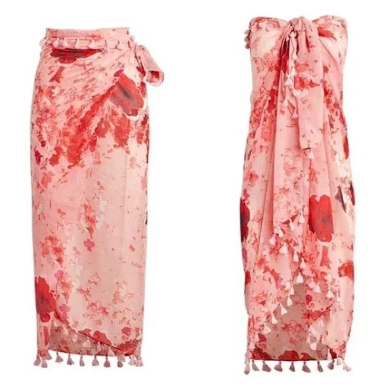 Other Peter Som Sarong Dream Floral Rose Quartz Swim Beach Coverup Size ONE SIZE - 6 Thumbnail
