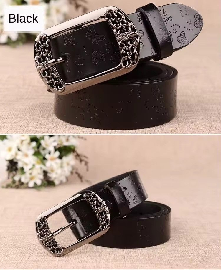 Cowboy Equipment 110 cm cow Leather American Western Floral Belt Size ONE SIZE - 3 Thumbnail