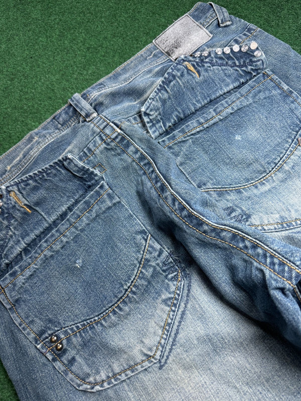 Enyce × Vintage Y2K Eynce Studded Emo Grunge Baggy Wide Leg 36x34 Jeans Size US 36 / EU 52 - 6 Thumbnail