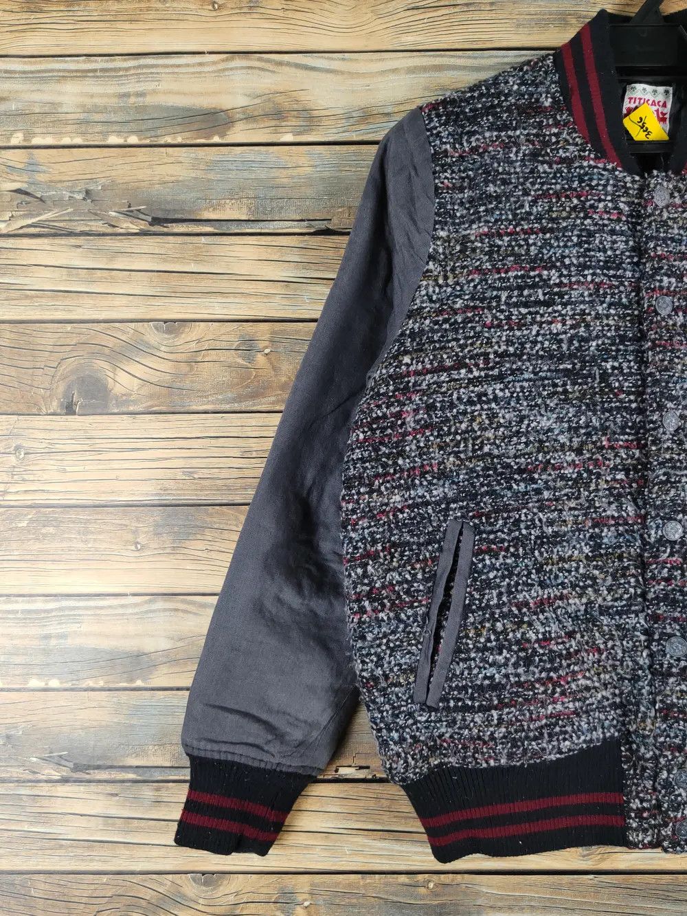 Vintage Titicaca Dark Gray Mexico Knitwear Sweaters varsity #W1940 Size US M / EU 48-50 / 2 - 11 Thumbnail