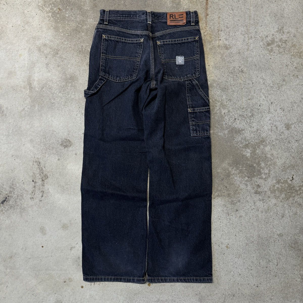 Polo Ralph Lauren Vintage Polo Ralph Lauren Faded Black Carpenter Work Jeans Size US 27 - 2 Thumbnail