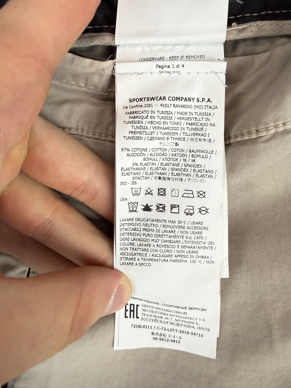 Stone Island Beige Stone Island cargo shorts Size US 29 - 8 Thumbnail
