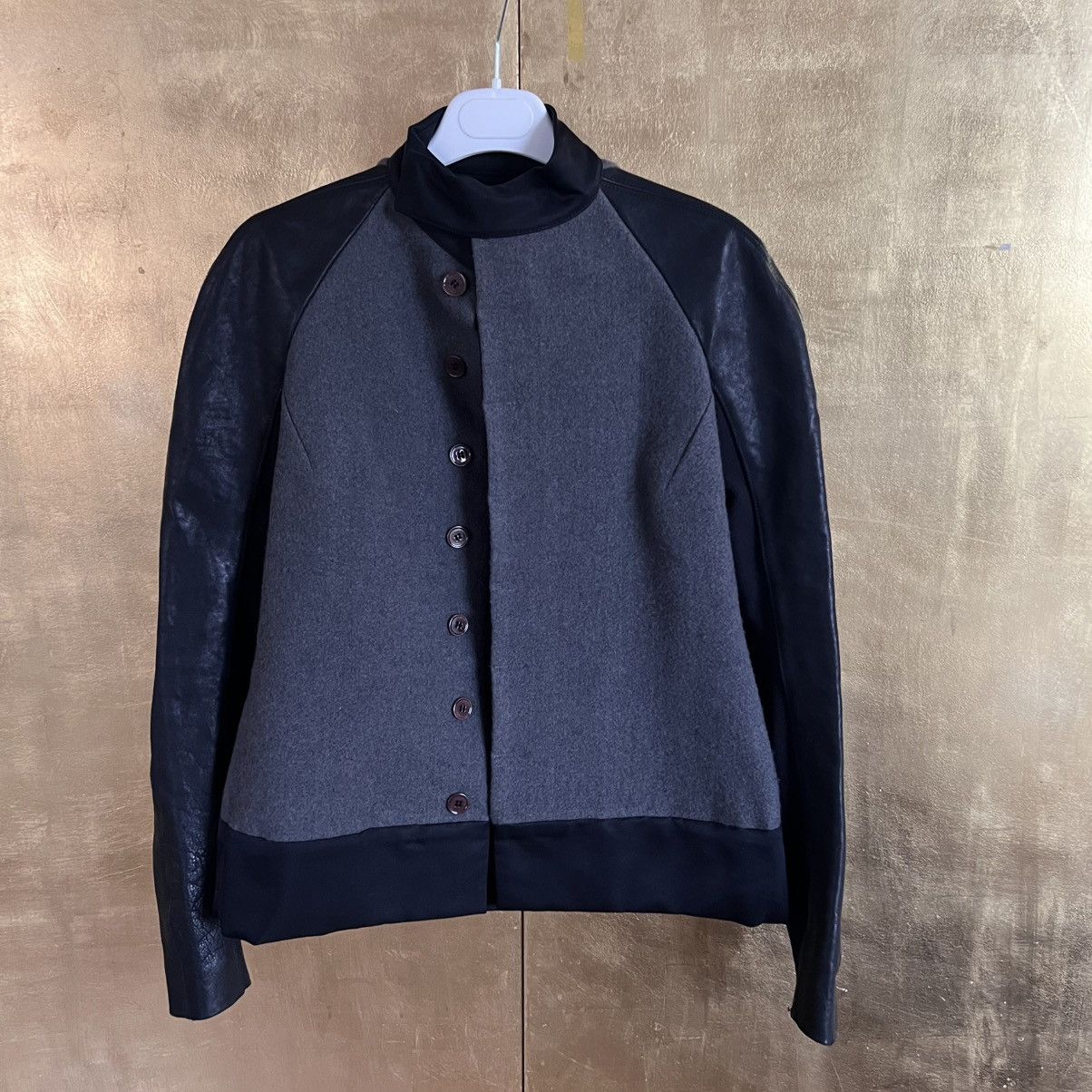 Rick Owens Rick Owens Wool Leather Bomber Jacket Size S / US 4 / IT 40 - 1 Thumbnail