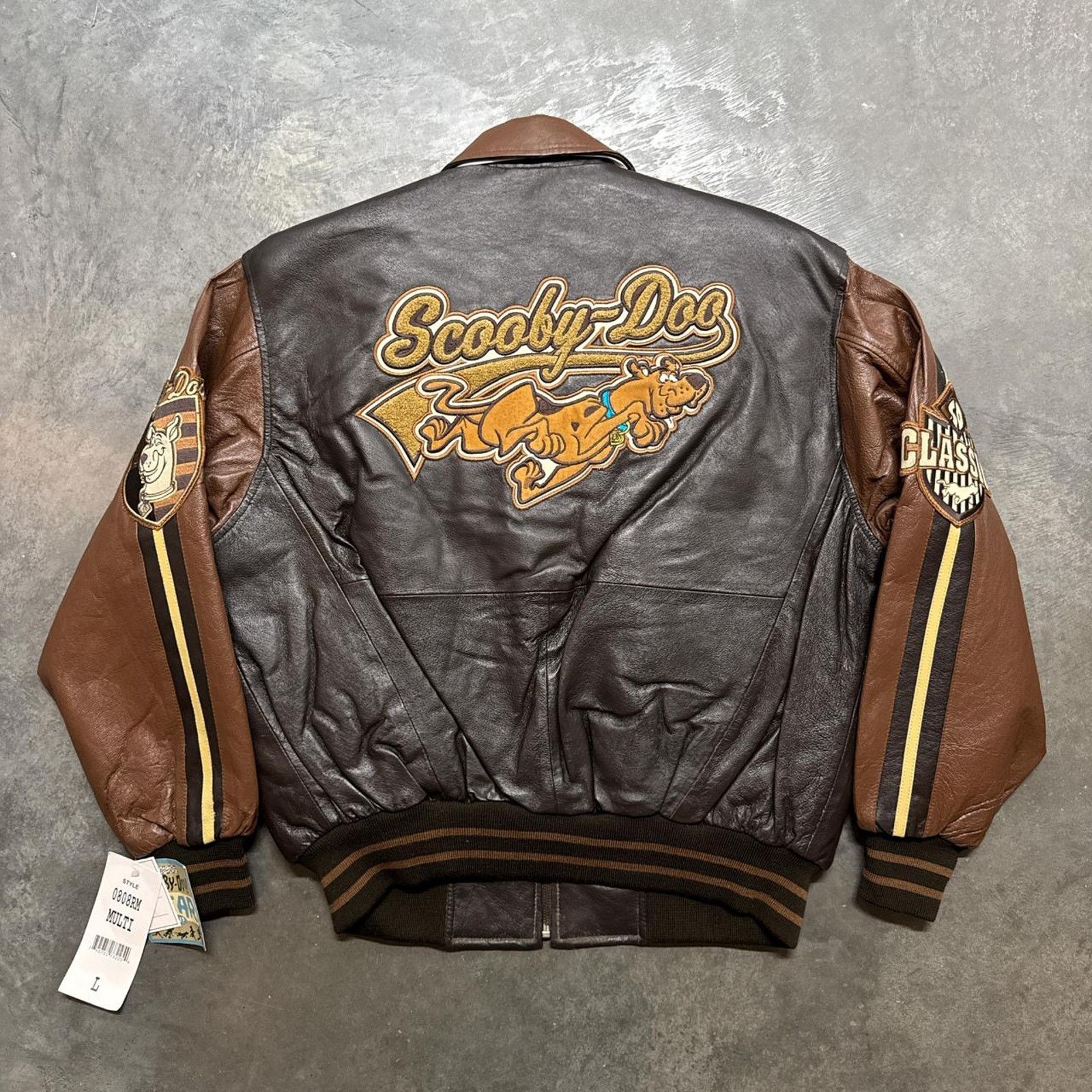 Vintage Vintage 90s NWT Scooby Doo Cartoon Network Leather Jacket Size US L / EU 52-54 / 3 - 1 Thumbnail