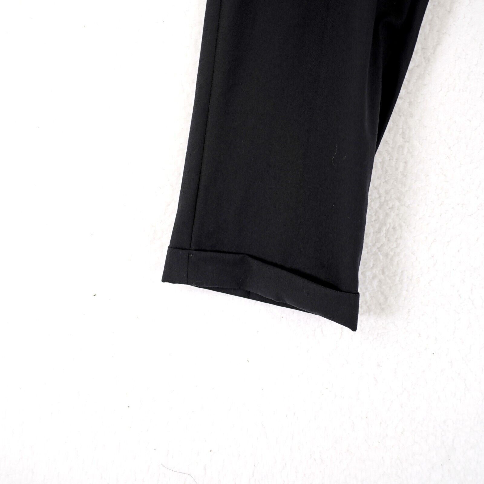 Lands' End Land's End Black Wool 36/34 Dress Pants High Rise Pleated Cu Size 36R - 2 Thumbnail