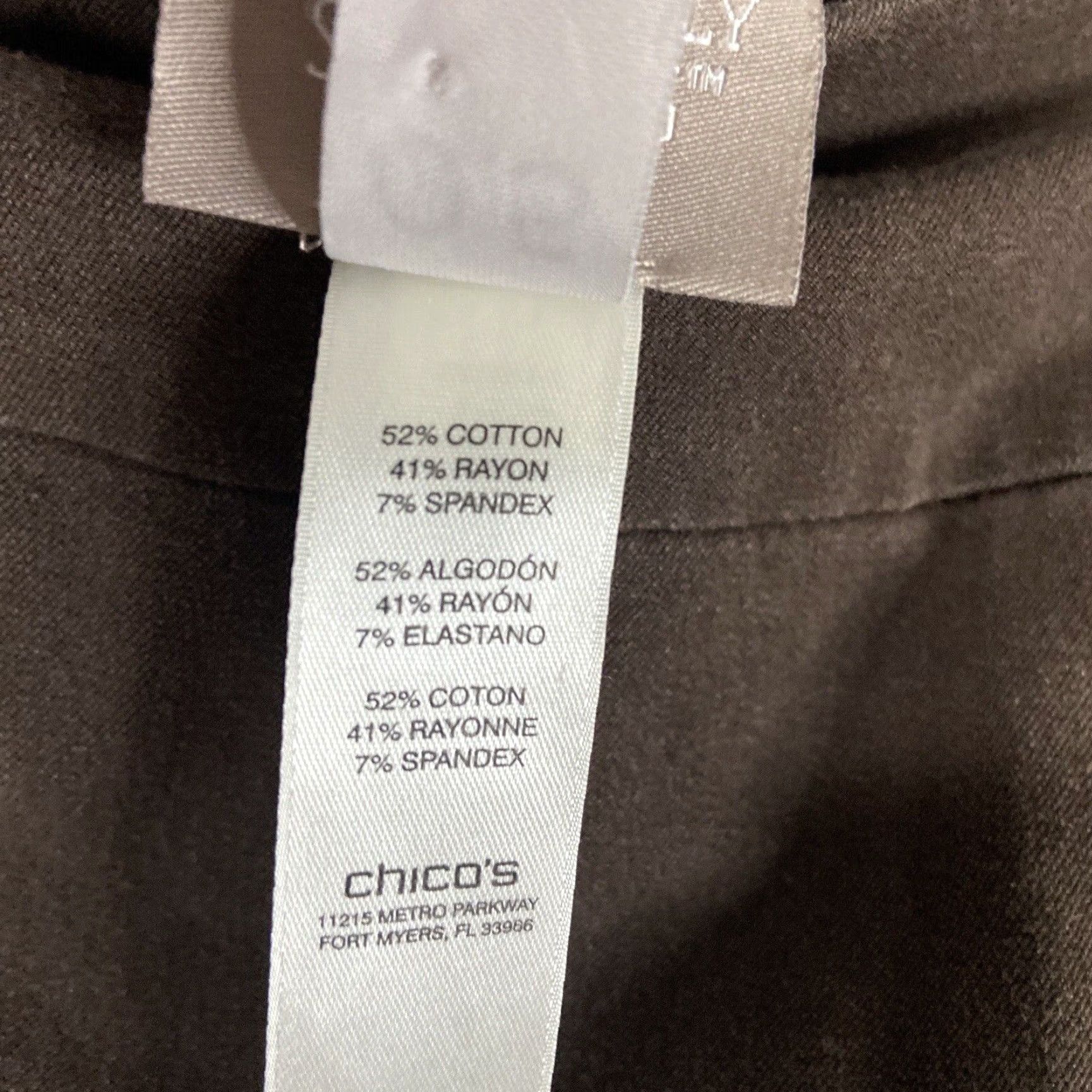 Vintage Chico's Pants Women 0.5 Brown Slimming Skinny Ankle Size 25" / US 0 / IT 36 - 6 Thumbnail