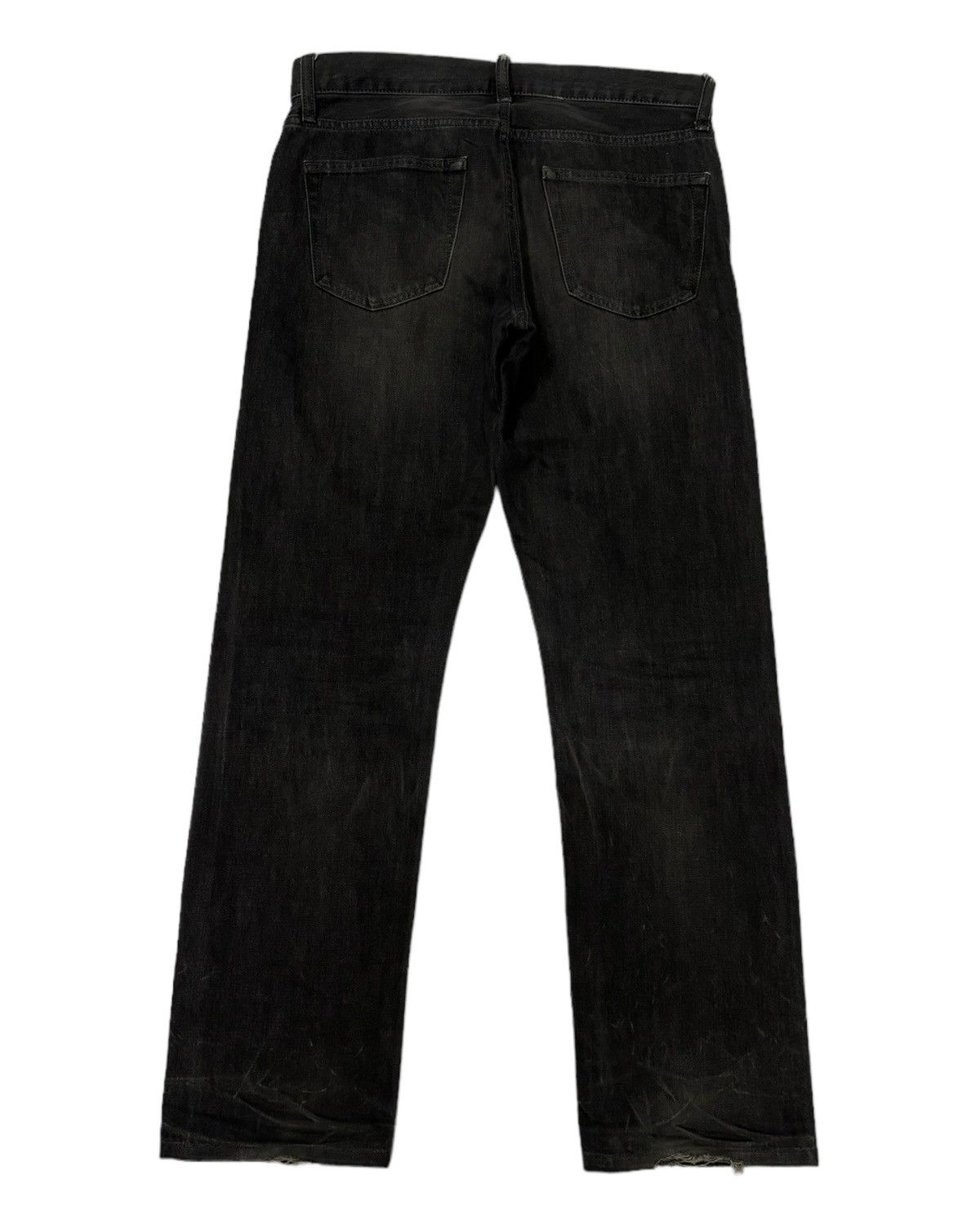 Undercover × Uniqlo 🔥UNIQLO JAPAN SELVEDGE DISTRESSED BLACK DENIM JEANS Size US 32 / EU 48 - 2 Thumbnail